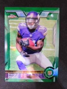lot 205 image: 2015 Topps Chrome Green Refractor Stefon Diggs Rookie Card #148 Mint Condition