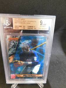 lot 212 image: BGS 9.5 Gem Mint 2011 Bowmans Best Prospects Miguel Sano Rookie Card #BBP20