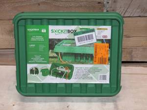 lot 23 image: 16 in. Weatherproof Powercord Connection Box, Green