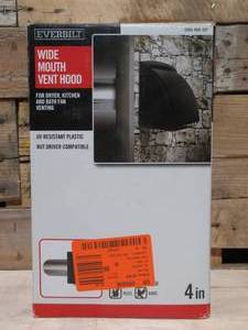 lot 30 image: Everbilt 4 in. Wide Mouth Black Vent Hood