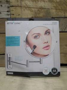 lot 46 image: Better Living Cosmo 8 in. x 8 in. Wall Makeup Mirror in Chrome