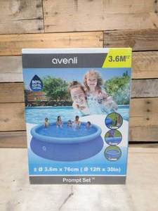 lot 54 image: 12 Ft x 30 Prompt Set Inflatable Outdoor Backyard Pool