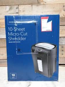 lot 55 image: Insignia - 10-Sheet Microcut Shredder - Black