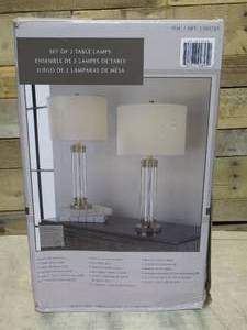 lot 99 image: Kris Glass Table Lamp, 2-pack