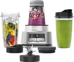 lot 72 image: Ninja Foodi Smoothie Bowl Maker and Nutrient Extractor 1200WP smartTORQUE 4 Auto-iQ Presets - Silver