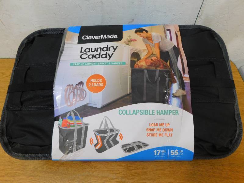 (6) 13.25 x 18.5 CharcoalBlack Collapsible Laundry Bin