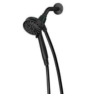 MOEN Attract with Magnetix 6-Spray 3.75 in. Single Wall Mount Handheld Adjustable Shower Head in Matte Black