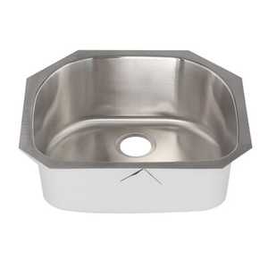 Elkay Signature Plus Undermount Stainless Steel 24 in. Rounded Single Bowl Kitchen Sink