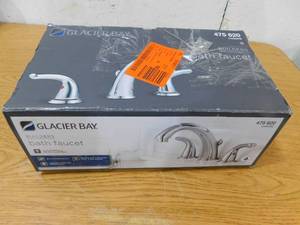 Glacier Bay Builders 8 in. Widespread 2-Handle High-Arc Bathroom Faucet in Chrome