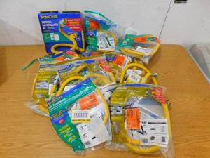 Assorted lot of stainless gas supply line hookups