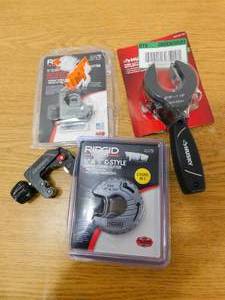Lot of 4 tubing cutters