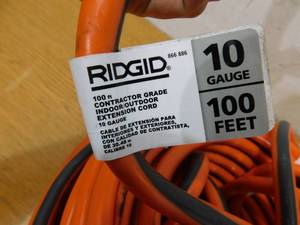 100 ft. 103 Rigid Outdoor Heavy-Duty T-Prene Extension Cord with Power Light Plug