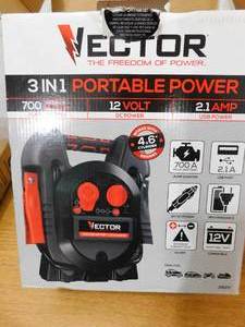 Vector 700 Peak Amp Portable Car Jump Starter with USB Power Station