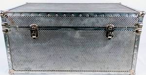 lot 102 image: Embossed Metal Footlocker - Seward Trunk