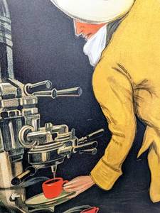 lot 104 image: Large La Victoria Arduino- Caffe Espresso by Leonetto Cappiello Framed Print - 4.8 Feet Tall