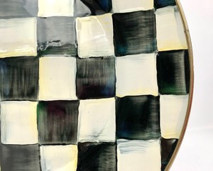 lot 35 image: Two MacKenzie-Childs Courtly Check 10.25 Enamel Dinner Plates