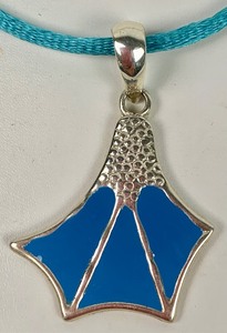 lot 51 image: Two 950 Sterling Pendant Necklaces from the Galapagos - Crab and Blue-Footed Booby