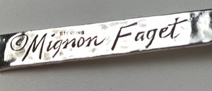 lot 52 image: Mignon Faget 2.75 Sterling Silver Hammered Cross on a Heavy 30 Sterling Chain