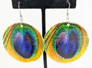 lot 130 image: Boho Earrings and Pendant Lot - Peacocks, Swirls, Jangles and Snowflake