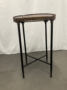 lot 151 image: Black Granite Side Table