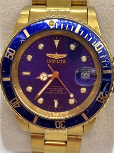 lot 70 image: Invicta Pro Diver Automatic Mens Gold Tone Watch- 21 Jewels