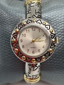 lot 89 image: Brighton - Hinged Bangle Watch (Like New) and Heart Earrings
