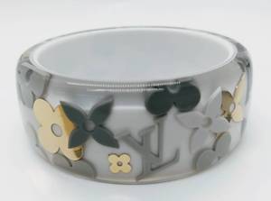 lot 145 image: Louis Vuitton Wide White Farandole Inclusion Bangle with Dust Pouch, Box