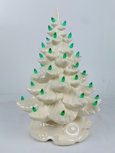 lot 29 image: Two Vintage Atlantic Mold Christmas Tree Lamps