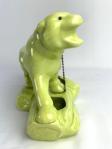 lot 35 image: Mid-Century Ceramic Panther Planter with Emerald Eyes