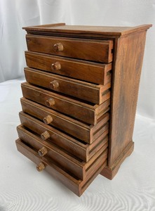 lot 11 image: Vintage - 8 Drawer Primitive Wood Box