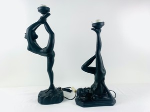 lot 37 image: Vintage 1960s Art Deco Nude Figural Lamps