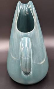 lot 80 image: Rare Vintage Russel Wright Steubenville Ewer - Blue-Green American Modern Pitcher