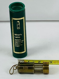 lot 112C image: Vintage Brass Welsh Miners Lamp