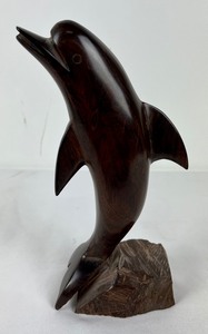 lot 60 image: Beautiful Wooden Dolphins