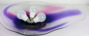 lot 77B image: Striking Lisa R. Rowe Large Art Glass Dish & Display Stand