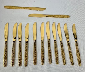 lot 166 image: Unique Vintage Goldplated Cutlery Set from American Golden Heritage