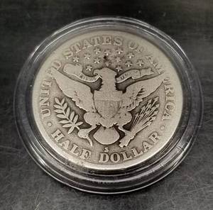 1914-S US BARBER HALF DOLLAR IN AIRTITE
