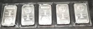 5 TROY OZ .999 FINE SILVER (5 X 1oz) SEALED BARS
