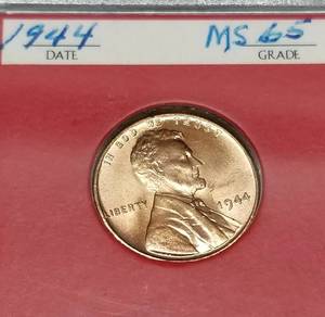 1944 US WHEAT CENT GEM BU