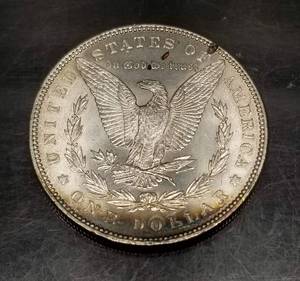 1886 MORGAN SILVER DOLLAR GEM BU NICELY TONED