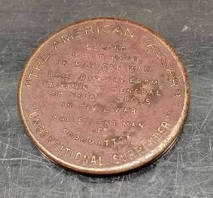 CIVIL WAR APPOMATTOX TOKEN ULYSSES S GRANT