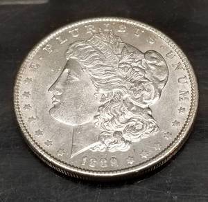 1889 MORGAN SILVER DOLLAR UNC MS60