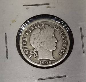 1906-O US BARBER DIME