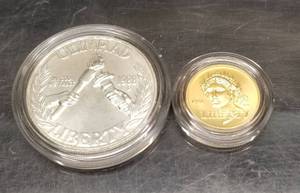 1988 US MINT OLYMPICS GOLD & SILVER SET .24 oz GOLD INCLUDED