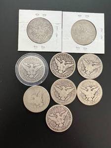 lot 12 image: Mixed Lot of Barber Liberty Head Half Dollars