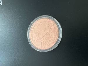 lot 13 image: Walking Liberty Copper Dollar - Art Piece .999 One Ounce Copper