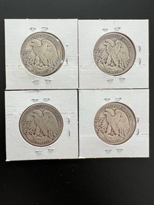 lot 17 image: Mixed Lot of Liberty Walking Half Dollar