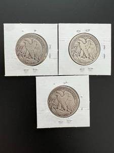 lot 18 image: Mixed Lot of Liberty Walking Half Dollars