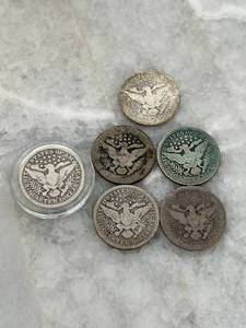 lot 51 image: United States Barber Silver Quarter Dollar Lot