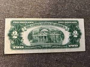 lot 140 image: 1953 Two Dollar Red Seal Silver Certificate